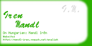 iren mandl business card