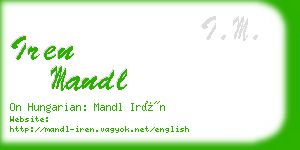 iren mandl business card